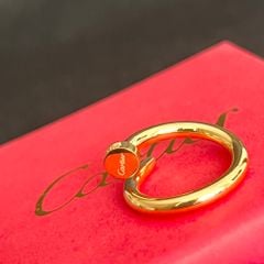  Bộ Trang Sức Cây Đinh Cartier Titan Cao Cấp - Vòng Tay & Nhẫn Màu Vàng Pha Lê (AB) 