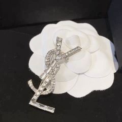  Cài Áo Nam, Nữ - YSL Trắng Pha Lê (AP) 