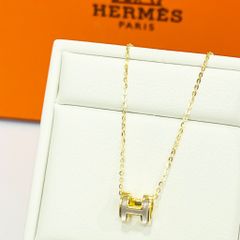 Dây Chuyền Bạc Cao Cấp - Hermes Màu Vàng Vỏ Trai Thiên Nhiên Màu Trắng (AI) 