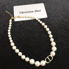  Vòng Cổ Choker Dior Màu Vàng Ngọc Trai Màu Trắng Quý Phái 