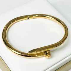  Vòng Tay Cặp Đôi Tình Yêu - Cartier Cây Đinh Màu Vàng Titan Cao Cấp (AL) 