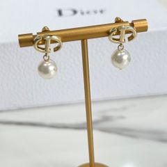  Bông Tai Dior Màu Vàng Ngọc Trai (AQ) 