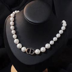 Vòng Cổ Choker Dior Ngọc Trai Màu Trắng Quý Phái 