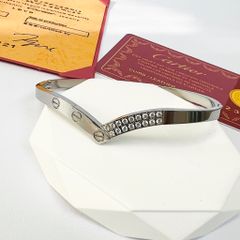  Vòng Tay TiTan Cao Cấp - Cartier Màu Trắng Pha Lê (AL) 