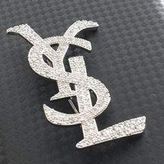  Cài Áo Nam, Nữ - YSL Màu Trắng Pha Lê (AR) 