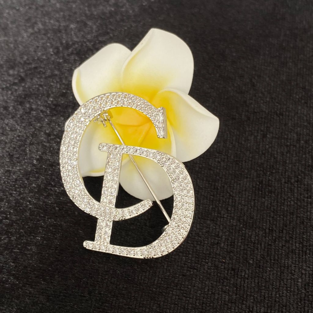  Cài Áo Nam, Nữ - Dior Màu Trắng Pha Lê (AO) 