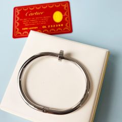  Vòng Tay Nam, Nữ TiTan Cao Cấp - Cartier Cây Đinh Màu Trắng (AK) 