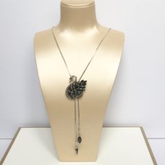  Dây Chuyền Dài Cao Cấp - Con Thiên Nga Pha Lê Đen Sang Trọng 