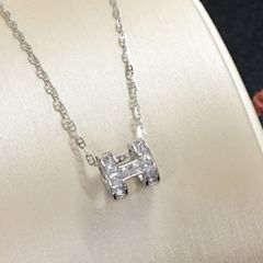  Dây Chuyền Bạc Cao Cấp - Hermes Pha Lê (AE) 