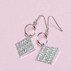  Khuyên Tai Pha Lê Vuông (AN) 