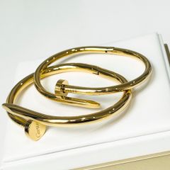  Vòng Tay Cặp Đôi Tình Yêu - Cartier Cây Đinh Màu Vàng Titan Cao Cấp (AL) 