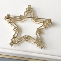  Cài Áo Nam, Nữ - Ngôi Sao Màu Vàng Pha Lê Trắng (AM) 