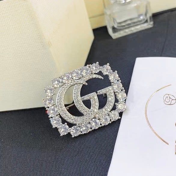  Cài Áo Nam, Nữ - Gucci Pha Lê Trắng (AJ) 