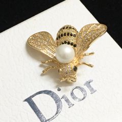  Cài Áo Nam, Nữ - Con Ong Dior Màu Vàng Hồng Ngọc trai & Pha Lê Đen, Trắng (AI) 