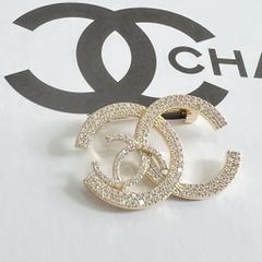  Cài Áo Nam, Nữ - Chanel Màu Vàng Pha Lê Trắng (DC) 
