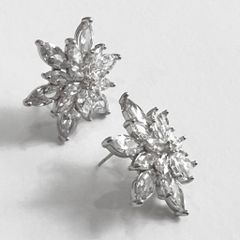  Bông Tai Hoa Hướng Dương Bản To Pha Lê Trắng Sang Trọng (BM) 