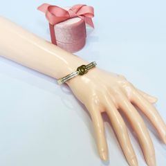  Vòng Tay TiTan Cao Cấp - Chanel Màu Vàng Pha Lê Trắng (AF) 