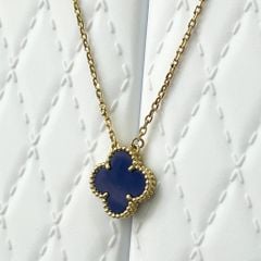  Dây Chuyền Titan Cao Cấp - Cỏ 4 Lá May Mắn Màu Vàng Xanh (AQ) 