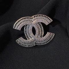  Cài Áo & Mặt Dây Chuyền - Chanel Pha Lê Đen & Trắng (CB) 