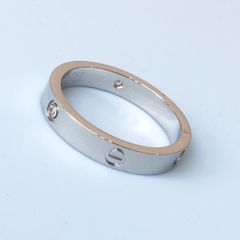  Nhẫn Nam, Nữ Titan Cao Cấp - Cartier Màu Trắng Pha Lê (AE) 