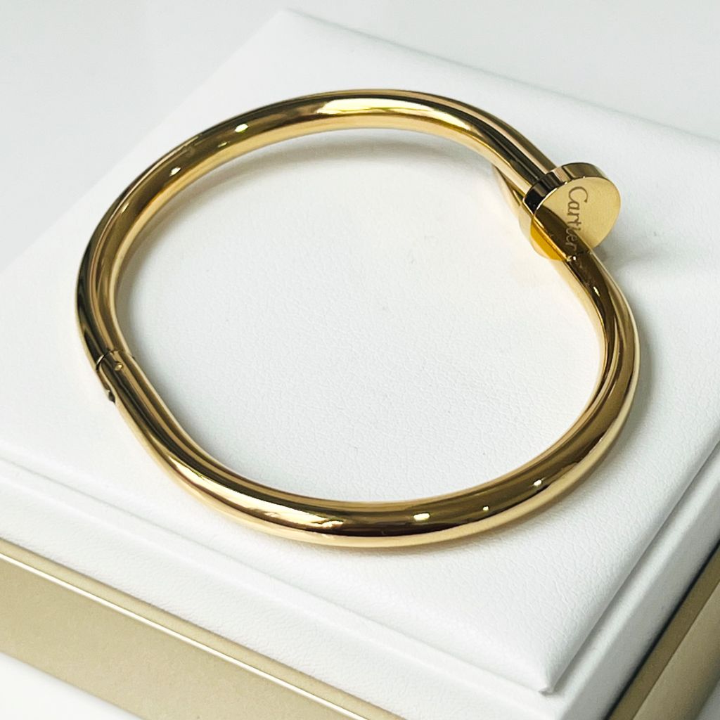  Vòng Tay Cặp Đôi Tình Yêu - Cartier Cây Đinh Màu Vàng Titan Cao Cấp (AL) 