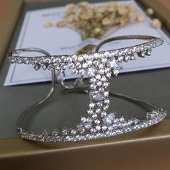  Vòng Tay Hermes Bản To Màu Trắng Pha Lê (AC) 