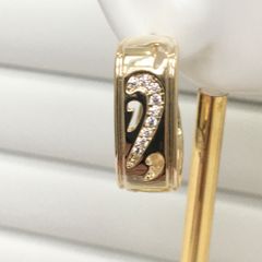  Bông Tai Nike Bản To Màu Vàng Pha Lê Trắng Cá Tính 