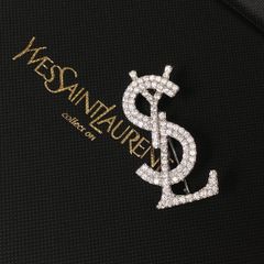  Cài Áo Nam, Nữ - YSL Màu Trắng Pha Lê (AE) 