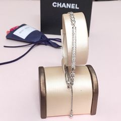  Vòng Tay Dây Rút Thanh Ngang Pha Lê Trắng (AE) 