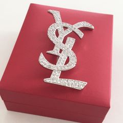  Cài Áo Nam, Nữ - YSL Màu Trắng Pha Lê (AR) 