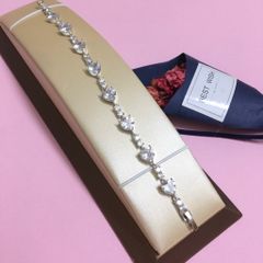  Vòng Tay Trái Tim Pha Lê Trắng Tinh Tế (AD) 