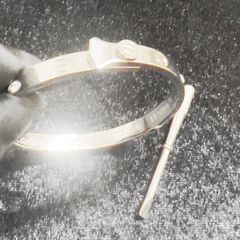  Vòng Tay TiTan Cao Cấp - Cây Đinh Cartier & Tua Vít Màu Trắng Pha Lê (AG) 