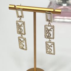  Bông Tai YSL Bản To Cá Tính Pha Lê (AG) 
