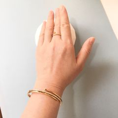  Bộ Trang Sức Cartier Titan Cao Cấp - Vòng Tay & Nhẫn Màu Vàng Pha Lê (AP) 