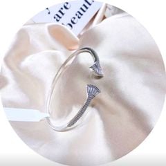  Vòng Tay Cánh Quạt Pha Lê Trắng Tinh Tế (AA) 