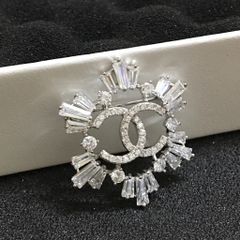  Cài Áo Nam, Nữ - Chanel Pha Lê Trắng (AL) 