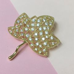  Cài Áo Nam, Nữ - Lá Phong Bản Nhỏ Pha Lê (AF) 