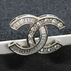  Cài Áo Nam, Nữ - Chanel Màu Trắng Pha Lê (AX) 