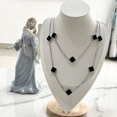  Dây Chuyền Dài Cao Cấp - Cỏ 4 Lá May Mắn 2 Vòng Quý Phái 