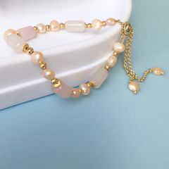  Vòng Đá Phong Thuỷ Cao Cấp - Ngọc Trai Nước Ngọt & Đá Thạch Anh Hồng Tự Nhiên Trợ Tình Yêu 