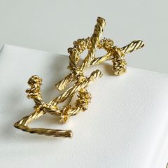  Cài Áo Nam, Nữ - YSL Vàng Bản To Phong Cách Cá Tính (AQ) 