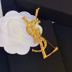  Cài Áo Nam, Nữ - YSL Cây Tre Màu Vàng Cam Bản To Phong Cách Cá Tính 