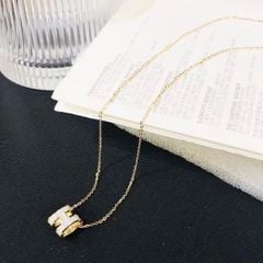  Dây Chuyền Bạc Cao Cấp - Hermes Màu Vàng Vỏ Trai Thiên Nhiên Màu Trắng (AI) 