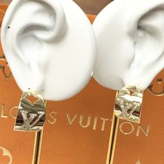  Bông Tai LV Bản To Ôm Vành Tai Màu Vàng Pha Lê Trắng (AB) 