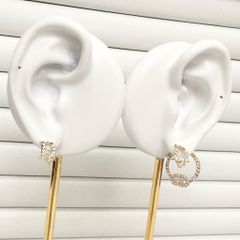  Bông Tai Dior Màu Vàng Ngọc Trai & Pha Lê Trắng (AY) - 3 Kiểu Đeo 