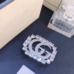  Cài Áo Nam, Nữ - Gucci Pha Lê Trắng (AJ) 