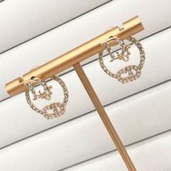  Bông Tai Dior Màu Vàng Ngọc Trai & Pha Lê Trắng (AY) - 3 Kiểu Đeo 