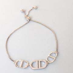  Vòng Tay Dior Dây Rút Pha Lê Trắng (AB) 