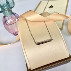  Dây Chuyền Bạc Cao Cấp - Cartier Thanh Ngang Pha Lê (AC) 