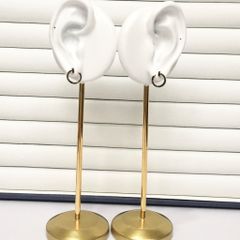  Bông Tai Cartier Cây Đinh Màu Vàng Pha Lê Đen Cá Tính (AD) 